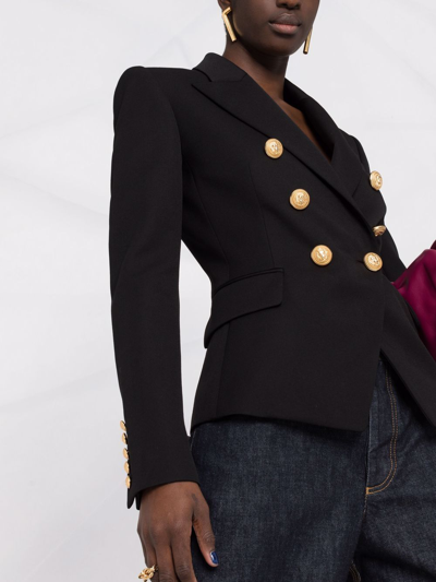 Balmain Double Buttoned Jacket In Schwarz