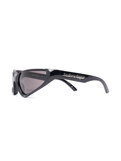 Shop Balenciaga Xpander Cat-eye Frame Sunglasses In Schwarz