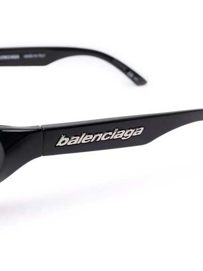 Shop Balenciaga Xpander Cat-eye Frame Sunglasses In Schwarz