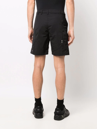 Shop Heliot Emil Logo-plaque Bermuda Shorts In Schwarz