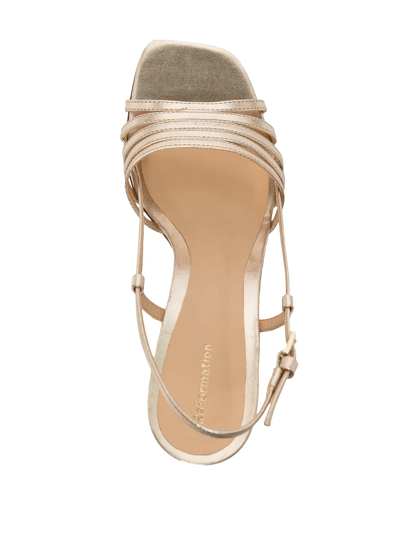 Shop Reformation Elsie Slingback Sandals In Gold