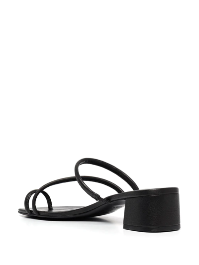 Reformation Meena Toe Ring Block Heel Sandal In Black