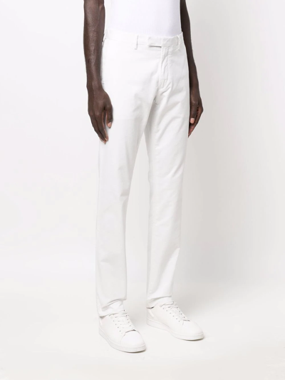 Polo Ralph Lauren Four-pocket Cotton Chino Trousers In Weiss