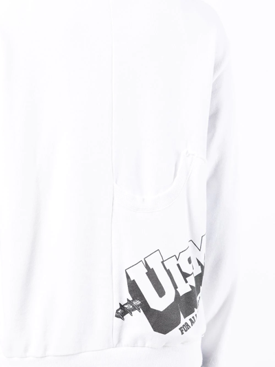 Shop Undercoverism Logo-print Crew Neck Sweatshirt In Weiss