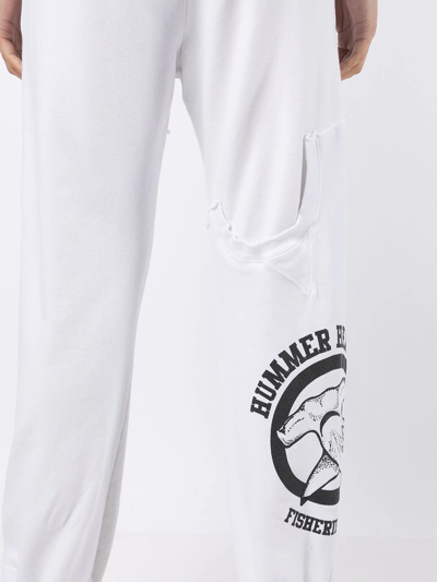 Shop Undercoverism Graphic-print Track Pants In White