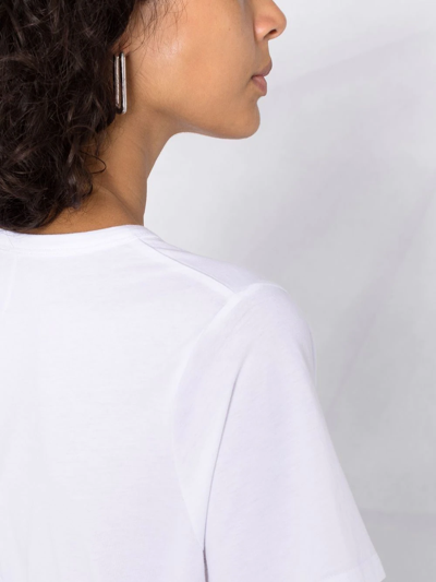 Allude Round-neck Short-sleeve T-shirt In Weiss