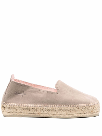 Shop Manebi Slip-on Espadrille Shoes In Grau