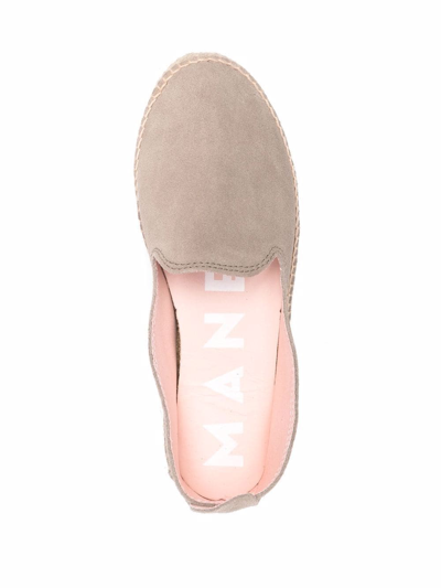 Shop Manebi Slip-on Espadrille Shoes In Grau