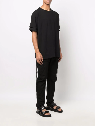 Shop Andrea Ya'aqov Short-sleeve Cotton T-shirt In Schwarz