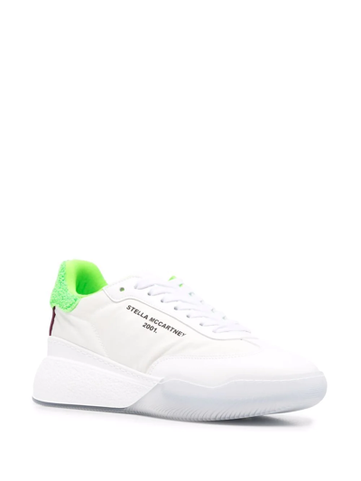 Shop Stella Mccartney Loop Recycled-polyester Sneakers In Weiss