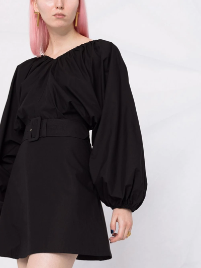 Patou Balloon Sleeves Dress In Schwarz