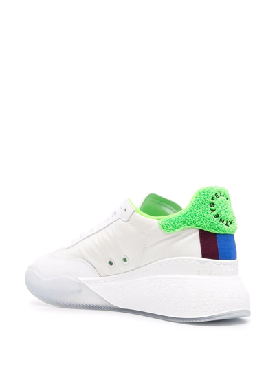 Shop Stella Mccartney Loop Recycled-polyester Sneakers In Weiss