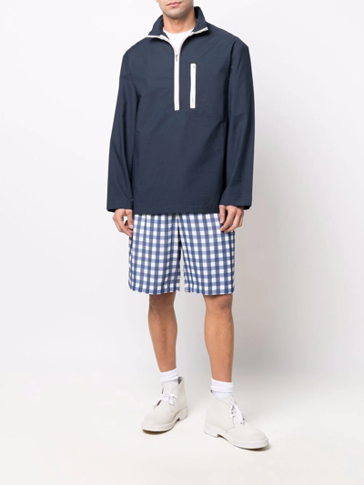 Jacquemus Le Short Gelati Pleated Shorts In Blau