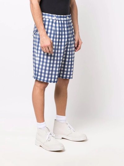 Jacquemus Le Short Gelati Pleated Shorts In Blau