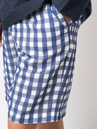 Jacquemus Le Short Gelati Pleated Shorts In Blau