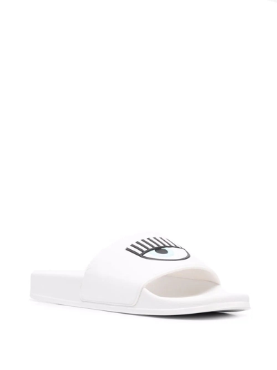 Shop Chiara Ferragni Slippers In White