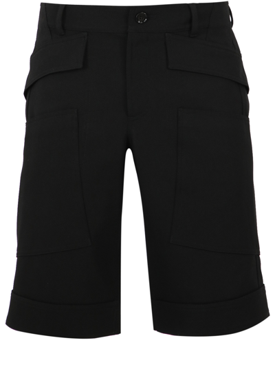 Shop Burberry Black Bermuda Shorts