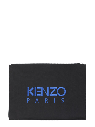 Kenzo Document Holder With Logo In Black | ModeSens