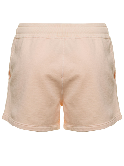 Shop Parajumpers Woman's Pink Cotton Shorts With Logo