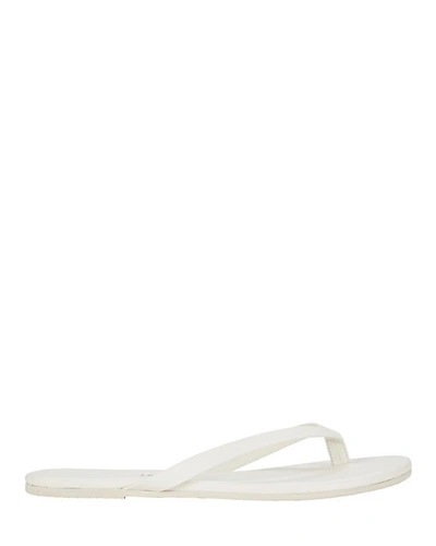 Tkees The Boyfriend Leather Flip-flops In White