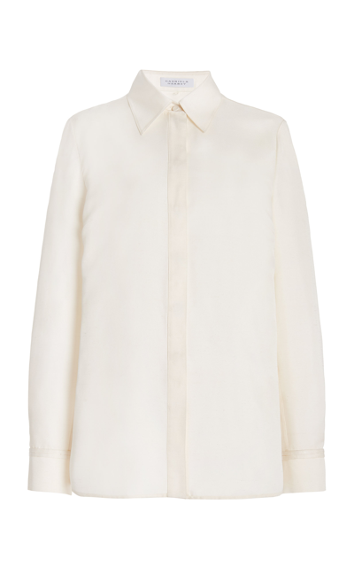 Shop Gabriela Hearst Women's Cruz Silk Shirt In White
