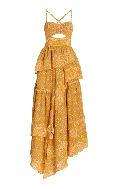 Shop Ulla Johnson Women's Josana Silk Maxi Dress In Print,multi