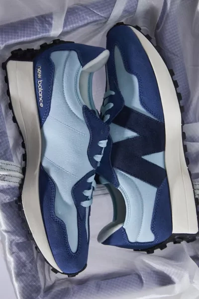 Shop New Balance 327 Suede Sneaker In Blue