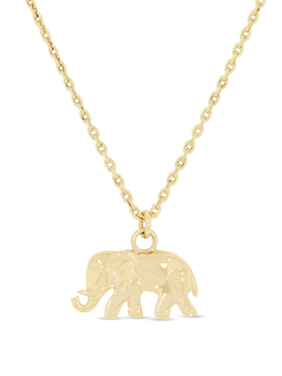 Shop Metier 9kt Yellow Gold Elephant Pendant Necklace