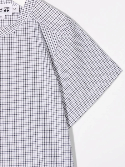 Shop Bonpoint Cesari Check-print Short-sleeve Shirt In Brown