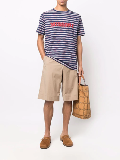 Shop Etro Tailored Bermuda Shorts In Neutrals