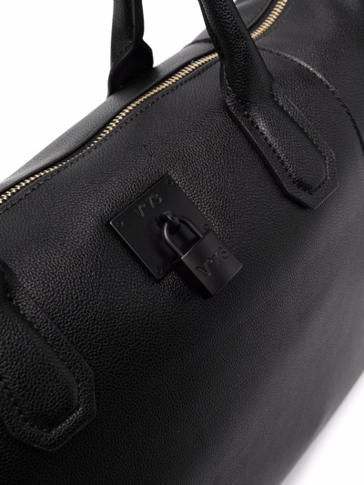 Shop V73 Padlock-detail Tote Bag In Black