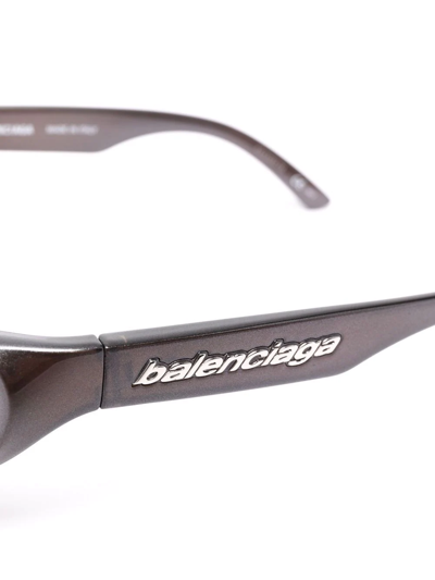 Shop Balenciaga Xpander Cat-eye Frame Sunglasses In Grey