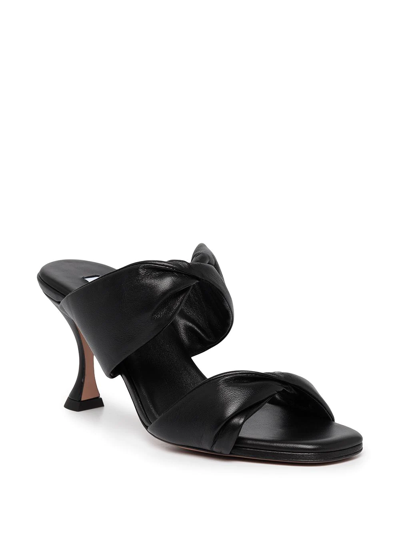 Shop Aquazzura Strapped Open Toe Mules In Black