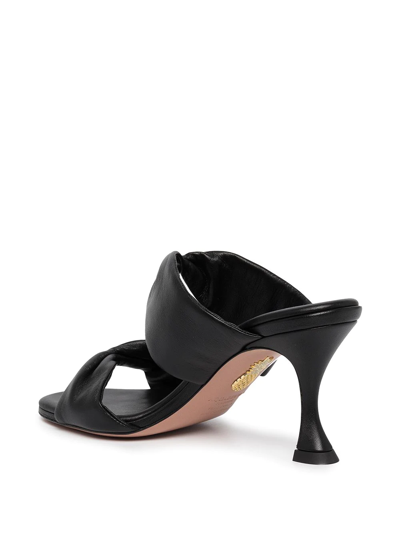 Shop Aquazzura Strapped Open Toe Mules In Black