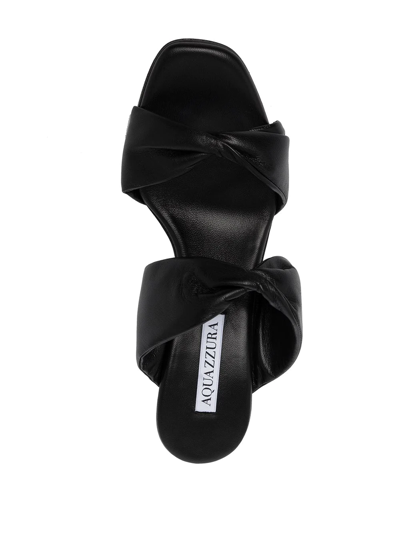 Aquazzura Strapped Open Toe Mules In Black