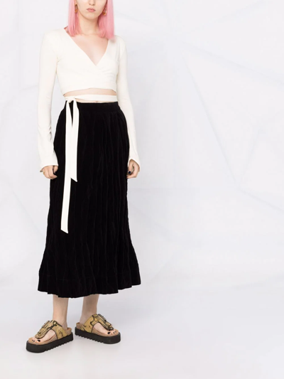 Uma Wang Gillian Skirt - Black Silk - Atterley In Black