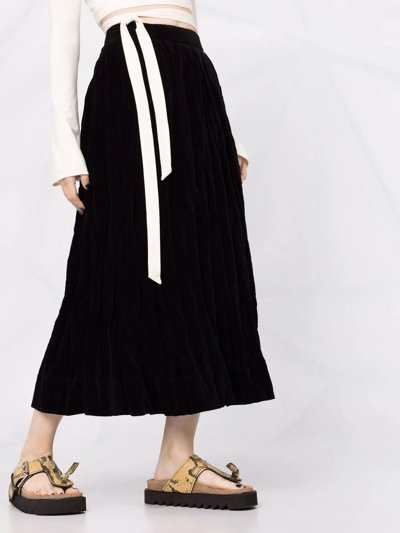 Uma Wang Gillian Skirt - Black Silk - Atterley In Black