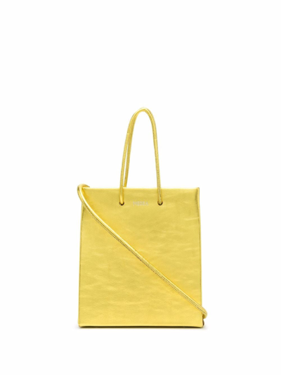 Shop Medea Primo Crossbody Tote Bag In Gold