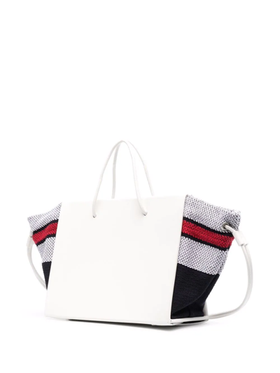Shop Medea Small Expandable-panel Structured Tote Bag In White