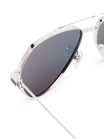 Shop Cartier Pilot-frame Sunglasses In Silver