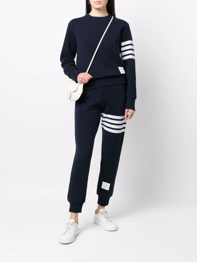 Shop Thom Browne 4-bar Stripe Track Pants In Blue