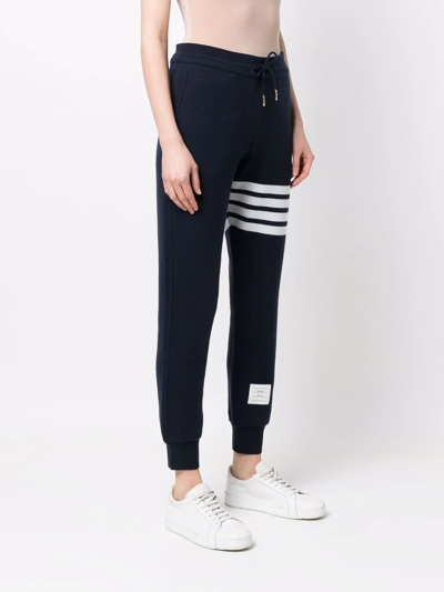 Shop Thom Browne 4-bar Stripe Track Pants In Blue