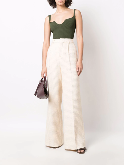 Amiri High-waisted-woven Trousers In Neutrals