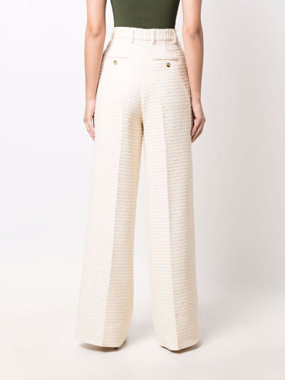 Amiri High-waisted-woven Trousers In Neutrals
