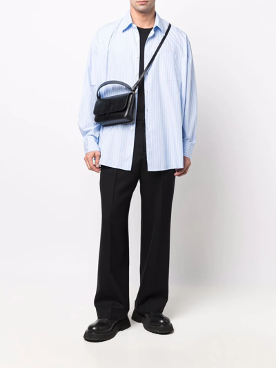 Our Legacy Borrowed Pleated Wool Straight-leg Trousers In Black