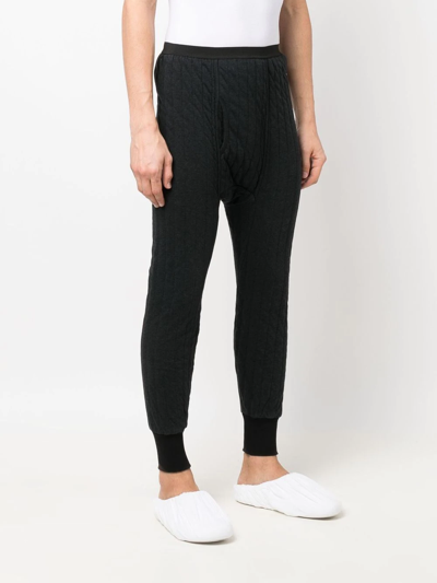 Maison Margiela Animal-patch Panelled Slim Trousers In Grey