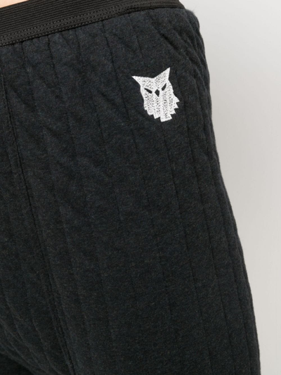 Maison Margiela Animal-patch Panelled Slim Trousers In Grey