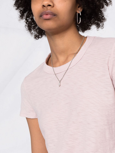 Shop James Perse Round Neck T-shirt In Pink