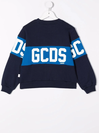 Shop Gcds Logo-print Sweatshirt In Blue