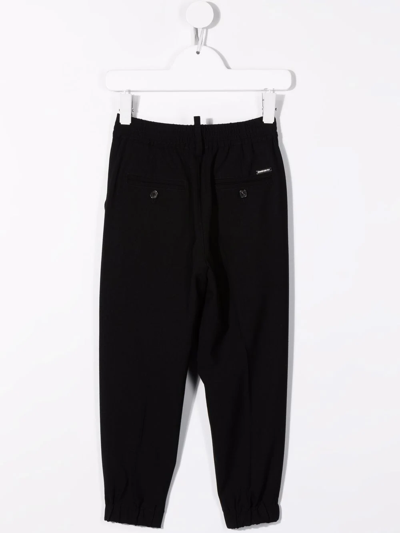 Shop Dsquared2 Elasticated-waist Trousers In Black